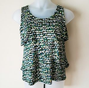 Melissa Paige size S layered sleeveless top